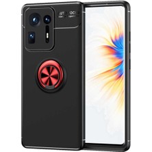 Xiaomi Mi Mix 4 Uyumlu Cep Telefonu Için Dönebilen Yüzüklü Standlı Silikon Ravel Kapak