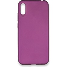 Xiaomi Redmi 7A Için Uyumlu Kılıf Yumuaşk Renkli Esnek Premium Rubber Silikon - Mürdüm