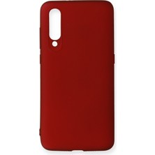 Xiaomi Mi 9 Için Uyumlu Kılıf Yumuaşk Renkli Esnek Premium Rubber Silikon - Bordo