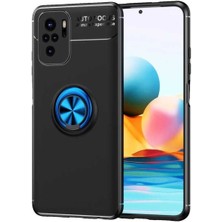 Xiaomi Redmi Note 10S Uyumlu Cep Telefonu Için Dönebilen Yüzüklü Standlı Silikon Ravel Kapak