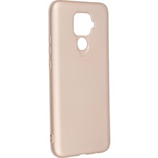 Huawei Mate 30 Lite Için Uyumlu Kılıf Yumuaşk Renkli Esnek Premium Rubber Silikon - Rose Gold