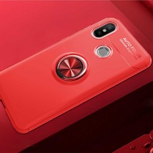 Xiaomi Mi 8 Se Uyumlu Cep Telefonu Için Dönebilen Yüzüklü Standlı Silikon Ravel Kapak