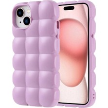 Apple iPhone 15 Için Uyumlu Kılıf Parlak Esnek Silikon Dom Dom Kapak