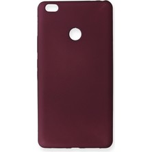 Xiaomi Mi Max Için Uyumlu Kılıf Yumuaşk Renkli Esnek Premium Rubber Silikon - Mürdüm
