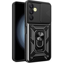Samsung Galaxy A25 Için Uyumlu Kılıf Magnetik Standlı Kamera Korumalı Sürgülü Vega Kapak
