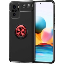 Xiaomi Redmi Note 10 Uyumlu Cep Telefonu Için Dönebilen Yüzüklü Standlı Silikon Ravel Kapak
