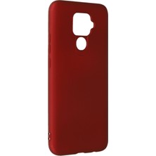 Huawei Mate 30 Lite Için Uyumlu Kılıf Yumuaşk Renkli Esnek Premium Rubber Silikon - Bordo