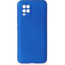 Xiaomi Mi 10 Lite Için Uyumlu Kılıf Yumuaşk Renkli Esnek Premium Rubber Silikon - Mavi