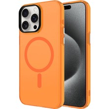 Apple iPhone 15 Pro Için Uyumlu Kılıf Magsafe Şarj Özellikli Buzlu Transparan C-Pro Sert Kapak
