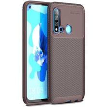 Huawei P20 Lite 2019 Cep Telefonu Için Kılıf Karbon Tasarım Negro Kapak