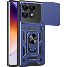 Xiaomi Poco F6 Pro Için Uyumlu Kılıf Magnetik Standlı Kamera Korumalı Sürgülü Vega Kapak