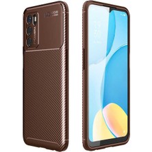 Oppo A16 Için Uyumlu Kılıf Karbon Tasarım Negro Kapak