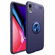 Apple Iphone Xr 6.1 Için Uyumlu Kılıf Dönebilen Yüzüklü Standlı Silikon Ravel Kapak