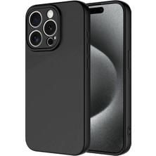 Apple iPhone 15 Pro Max Için Uyumlu Kılıf Içi Kadifeli Esnek Silikon Malzeme Lansman Kapak