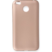 Xiaomi Redmi 4x Için Uyumlu Kılıf Yumuaşk Renkli Esnek Premium Rubber Silikon - Rose Gold