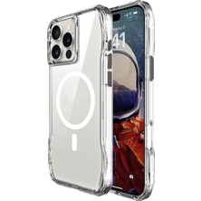 iPhone 16 Pro Max Kılıf Magsafe Şarj Özellikli Airbagli Şeffaf  Incek Kapak Uyumlu