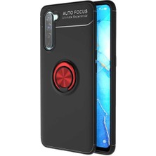 Oppo A91 Uyumlu Cep Telefonu Için Dönebilen Yüzüklü Standlı Silikon Ravel Kapak
