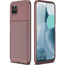 Huawei P40 Lite Cep Telefonu Için Kılıf Karbon Tasarım Negro Kapak