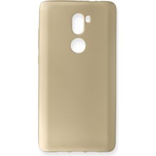 Xiaomi Mi 5s Plus Için Uyumlu Kılıf Yumuaşk Renkli Esnek Premium Rubber Silikon - Gold