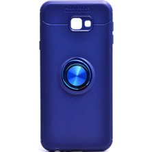 Samsung Galaxy J4 Plus Için Uyumlu Kılıf Dönebilen Yüzüklü Standlı Silikon Ravel Kapak