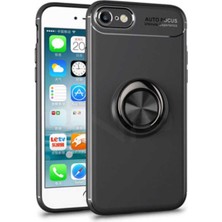 Apple Iphone 7 Için Uyumlu Kılıf Dönebilen Yüzüklü Standlı Silikon Ravel Kapak