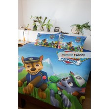 Çocuk Nevresim Takımı 160X240 cm Antibakteriyel Pamuk Saten Hipoalerjenik Pawpatrol