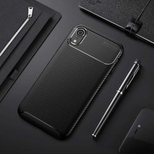 Iphone Xr 6.1 Cep Telefonu Için Kılıf Karbon Tasarım Negro Kapak Uyumlu