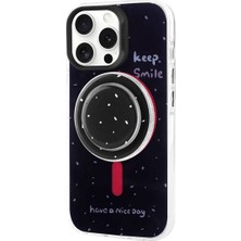 Apple iPhone 15 Pro Için Uyumlu Kılıf Magsafe Şarj Özellikli Tak-Çıkar Pop Soketli Tiktok Kapak