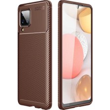 Samsung Galaxy A12 Için Uyumlu Kılıf Karbon Tasarım Negro Kapak