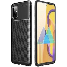 Samsung Galaxy M51 Için Uyumlu Kılıf Karbon Tasarım Negro Kapak
