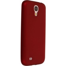 Samsung Galaxy I9500 / S4 Için Uyumlu Kılıf Yumuaşk Renkli Esnek Premium Rubber Silikon - Bordo