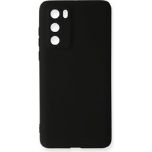 Huawei P40 Için Uyumlu Kılıf Yumuaşk Renkli Esnek Premium Rubber Silikon - Siyah