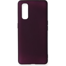 Oppo Find X2 Için Uyumlu Kılıf Yumuaşk Renkli Esnek Premium Rubber Silikon - Mürdüm