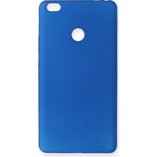 Xiaomi Mi Max Için Uyumlu Kılıf Yumuaşk Renkli Esnek Premium Rubber Silikon - Mavi