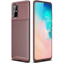 Samsung Galaxy S20 Plus Için Uyumlu Kılıf Karbon Tasarım Negro Kapak