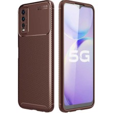 Vivo Y20 Için Uyumlu Kılıf Karbon Tasarım Negro Kapak