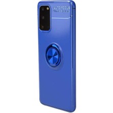 Samsung Galaxy S20 Için Uyumlu Kılıf Dönebilen Yüzüklü Standlı Silikon Ravel Kapak