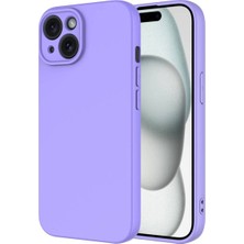 Apple iPhone 15 Plus Için Uyumlu Kılıf Içi Kadifeli Esnek Silikon Malzeme Lansman Kapak