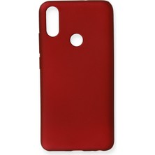 Meizu Note 9 Için Uyumlu Kılıf Yumuaşk Renkli Esnek Premium Rubber Silikon - Bordo