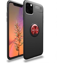 Apple Iphone 11 Pro Için Uyumlu Kılıf Dönebilen Yüzüklü Standlı Silikon Ravel Kapak