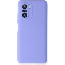Xiaomi Redmi K40 Için Uyumlu Kılıf Yumuaşk Renkli Esnek Premium Rubber Silikon - Lila