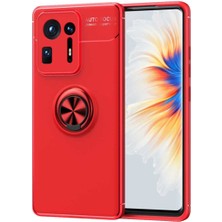 Xiaomi Mi Mix 4 Uyumlu Cep Telefonu Için Dönebilen Yüzüklü Standlı Silikon Ravel Kapak