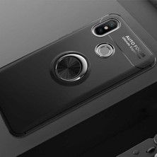 Xiaomi Mi 8 Uyumlu Cep Telefonu Için Dönebilen Yüzüklü Standlı Silikon Ravel Kapak
