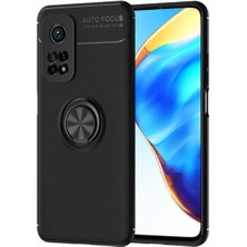 Xiaomi Mi 10T 5g Için Uyumlu Kılıf Dönebilen Yüzüklü Standlı Silikon Kapak