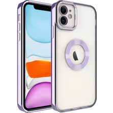 Apple iPhone 12 Pro Için Uyumlu Kılıf Yuvarlak Işlemeli Logo Gösteren Kamera Korumalı Omega Kapak