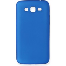Samsung Galaxy Grand 2 Için Uyumlu Kılıf Yumuaşk Renkli Esnek Premium Rubber Silikon - Mavi