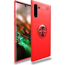 Samsung Galaxy Note 10 Için Uyumlu Kılıf Dönebilen Yüzüklü Standlı Silikon Kapak