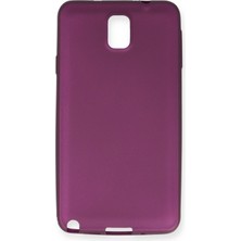 Samsung Galaxy Note 3 / N9000 Için Uyumlu Kılıf Yumuaşk Renkli Esnek Premium Rubber Silikon - Mürdüm