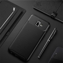 Samsung Galaxy J6 Plus Cep Telefonu Için Kılıf Karbon Tasarım Negro Kapak