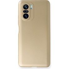Xiaomi Mi 11I Için Uyumlu Kılıf Yumuaşk Renkli Esnek Premium Rubber Silikon - Gold